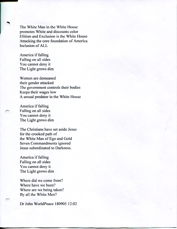 John WorldPeace Poems 2018